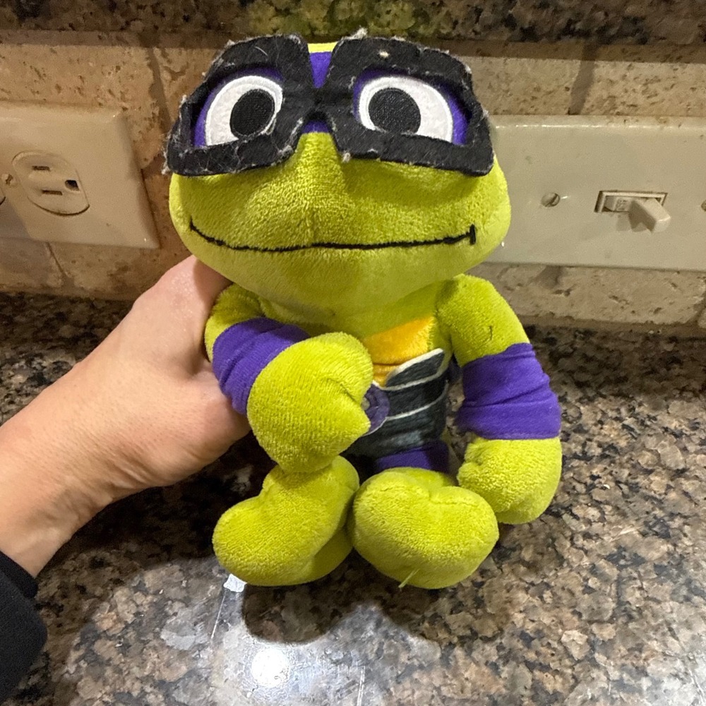 Mattel TMNT Mutant Mayhem Donatello Plush Toy Purple Mask Glasses 2023